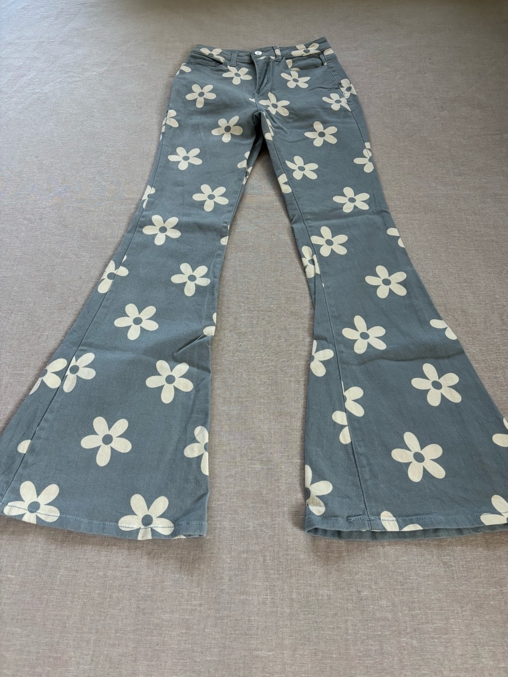 Altar'd State Light Blue Daisy Flare Jeans - Picture 4 of 12